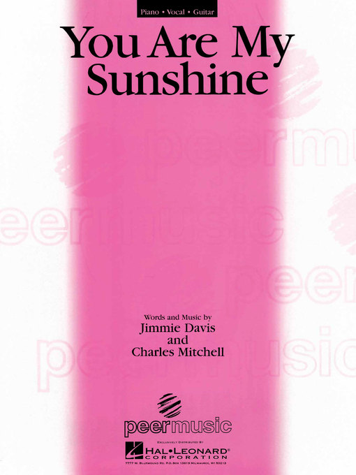 Title details for You Are My Sunshine Sheet Music by Jimmie Davis - Available